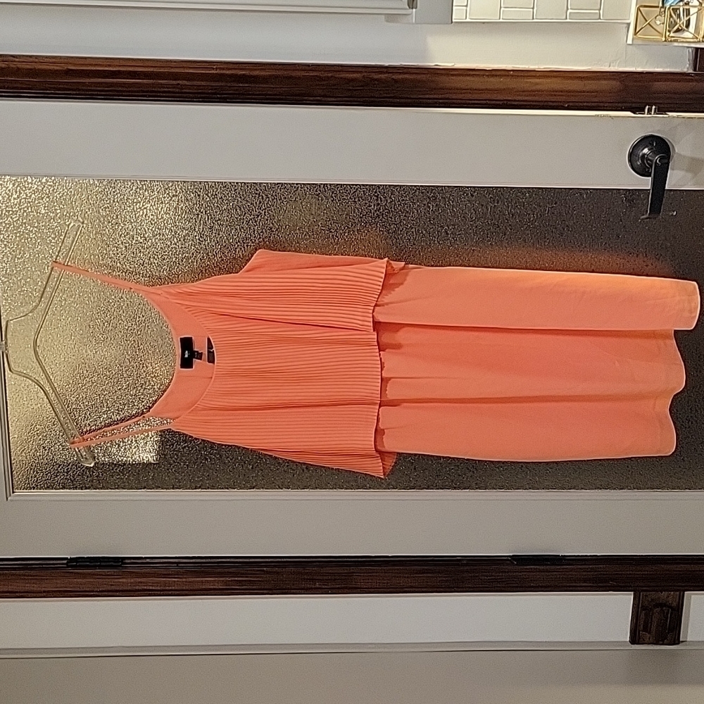 MOSSIMO XXL Tangerine Lined dress. Mini-pleats layer at top. SO CUTE! NWT